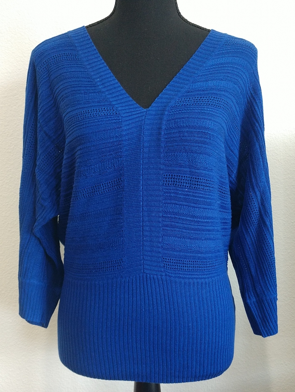 The Limited V-Neck Knit Sweater in Royal Blue